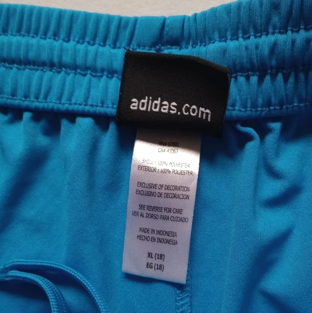 Adidas▪️Boys XL(18) Climalite Turquoise Basketball Gym Shorts